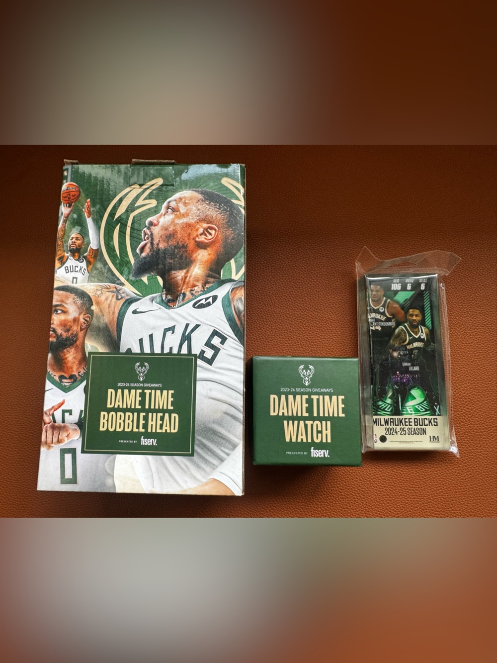 Milwaukee Bucks Damian Lillard Bobblehead, Watch & Commemorative Ticket